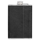 Faux Distressed Black Leather Look フラスク (裏面)