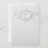 Faux Embossed Floral Baptism Invitation 招待状 (裏面)