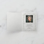 Faux Embossed Floral Funeral Folded Thank You Card サンキューカード (内部)