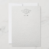 Faux Embossed Floral Wedding Save the Date  I 招待状 (裏面)