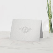 Faux Embossed Floral Wedding Thank You Card サンキューカード (裏面)