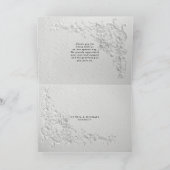 Faux Embossed Floral Wedding Thank You Card サンキューカード (内部)