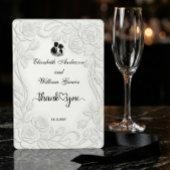 Faux Embossed Floral White 3D Sculpture Effect サンキューカード