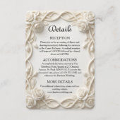 Faux Embossed Plaster Ivory Floral エンクロージャーカード (正面)