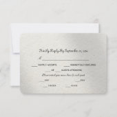 Faux Embossed Plaster Swans Heart Relief 出欠カード (正面)