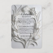 Faux Embossed Relief Sculpted White Tulip エンクロージャーカード (正面)