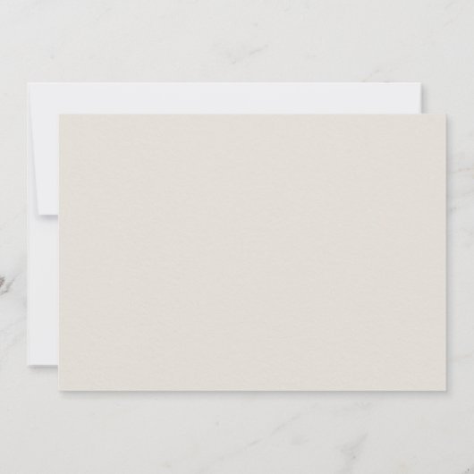 Faux Embossed Roses Ecru Classic Wedding Response (裏面)