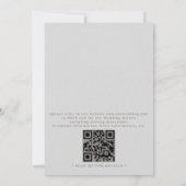 Faux Embossed Seashell Formal QR Code Wedding 招待状 (裏面)
