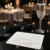 Faux Embossed Swans Heart Floral Scroll 出欠カード