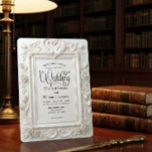 Faux Embossed Swans & Roses Fairytale Wedding 招待状