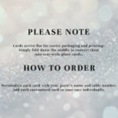 Faux Embossed White Roses Wedding Table Place Card テーブルナンバー