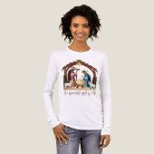 Faux Embroidery Nativity Religious Christmas  トライブレンドＴシャツ (正面全体)