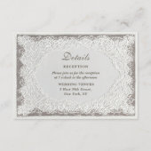 Faux Embroidery Timeless Lace Wedding Details エンクロージャーカード (正面)