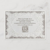 Faux Embroidery Timeless Lace Wedding Details エンクロージャーカード (裏面)