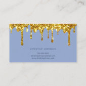faux glitter bee and flowers Business Card 名刺 (裏面)