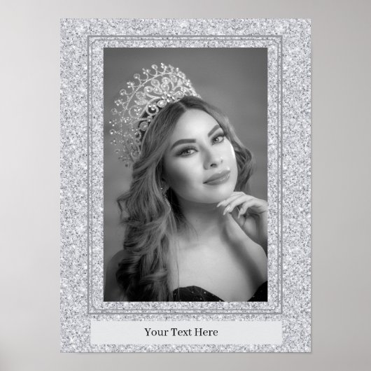Faux Glitter Personal Portrait Poster ポスター (正面)