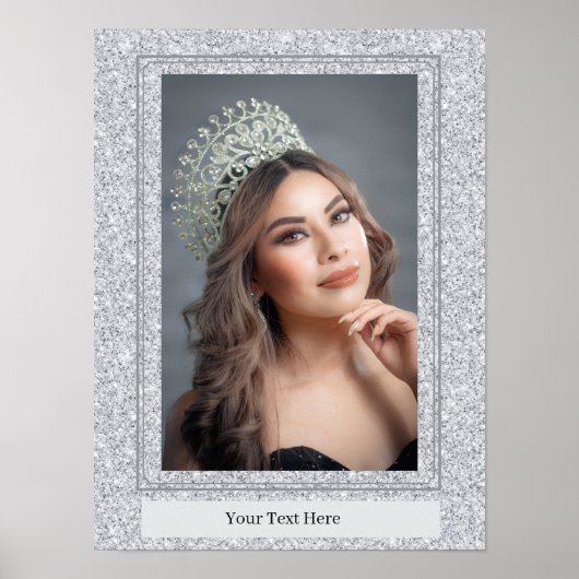 Faux Glitter Personal Portrait Poster ポスター (正面)