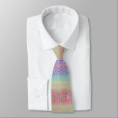 Faux Glitter Rainbow Leopard Print Neck Tie ネクタイ (タイ)