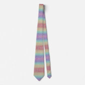 Faux Glitter Rainbow Leopard Print Neck Tie ネクタイ (正面)
