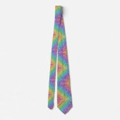 Faux Glitter Rainbow Leopard Print Neck Tie ネクタイ (裏面)