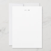 Faux Gold and Greenery Wedding Dress Invitation 招待状 (裏面)