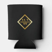 Faux Gold Axis Monogram – Black & Gold 缶クーラー (裏面)
