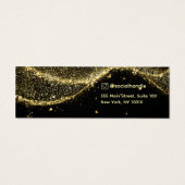 Faux Gold black Glitter logo Earring Display Card (裏面)