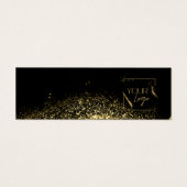 Faux Gold black Glitter logo Earring Display Card (正面)