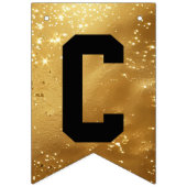 Faux Gold CONGRATULATIONS! sparkling Party バンティングフラッグ (第1の旗)