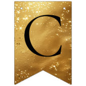 Faux Gold CONGRATULATIONS! sparkling Party バンティングフラッグ (第1の旗)
