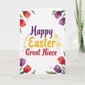 Faux Gold Easter Niece Card カード (正面)