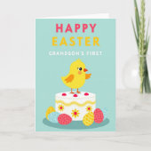 Faux Gold First Easter Card カード (正面)