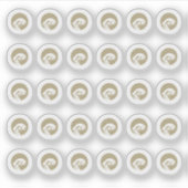 Faux Gold Fish Wedding Place Cards Meal Choice シール (正面)