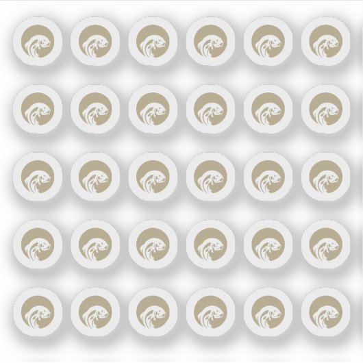 Faux Gold Fish Wedding Place Cards Meal Choice シール (正面)