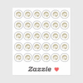 Faux Gold Fish Wedding Place Cards Meal Choice シール (シート)