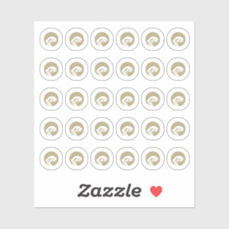 Faux Gold Fish Wedding Place Cards Meal Choice シール