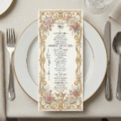 Faux Gold Foil Baroque Floral Scroll メニュー