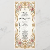 Faux Gold Foil Baroque Floral Scroll メニュー (正面)