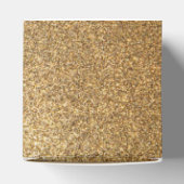 Faux Gold Glitter Baptism with Cross Personalized フェイバーボックス (上部)