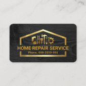 Faux Gold Handyman Tools Building Frame 名刺 (正面)