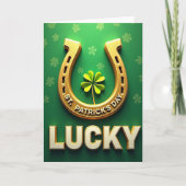 Faux Gold Lucky St Patricks Card カード (正面)