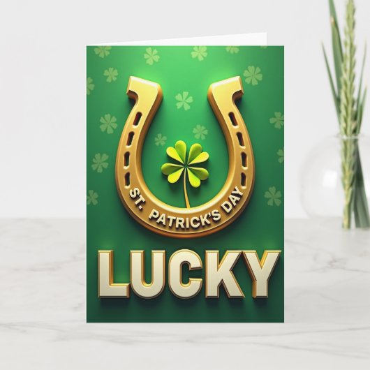 Faux Gold Lucky St Patricks Card カード (正面)