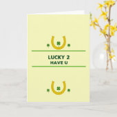 Faux Gold Lucky To Have You Card カード (黄色い花)