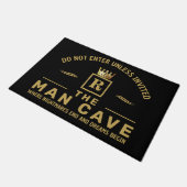 FAUX GOLD Man Cave ドアマット (アングル)