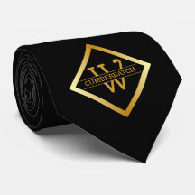 Faux Gold Monogram – Black & Gold