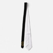 Faux Gold Monogram – Black & Gold ネクタイ (裏面)