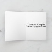 Faux Gold New Employee Welcome Card カード (内部)