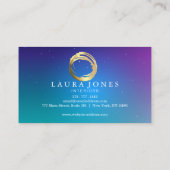 Faux Gold Painted Circle Designer 名刺 (裏面)