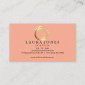 Faux Gold Painted Circle Designer 名刺 (裏面)