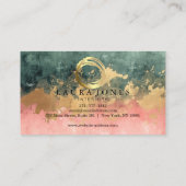 Faux Gold Painted Circle Designer 名刺 (裏面)